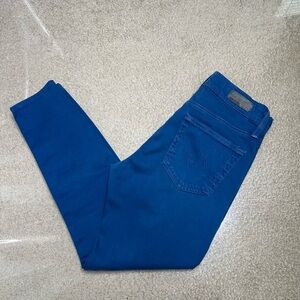 AG adriano goldschmied The FARRAH blue high rise ankle skinny cropped jeans 26
